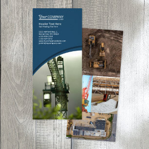 Dark Blue, Tiled Photos Rack Card