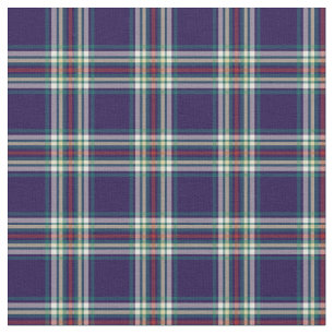 Dark Blue Vintage Plaid Fabric