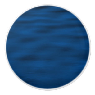 Dark Blue Water Ripples Ceramic Knob