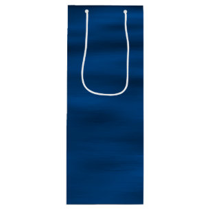 Dark Blue Water Ripples Wine Gift Bag