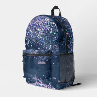dark blue watercolor and faux chunky glitter