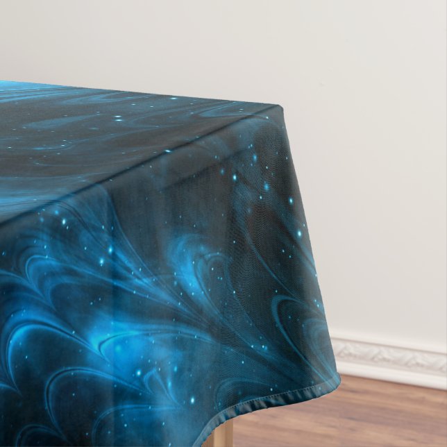 Dark Blue Waves Tablecloth (In Situ)