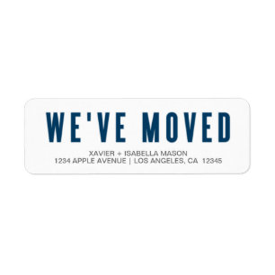 Dark Blue We've Moved