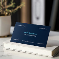 Dark Blue White Elegant Classic Minimalistic