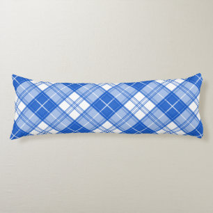Dark Blue White Tartan Pattern yxm0uat9 diagonal Body Cushion