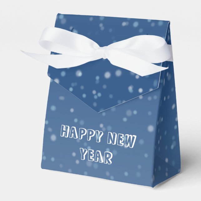 dark blue winter night favour box (Front Side)