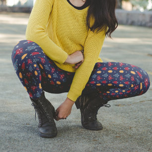 Dark Blue Xmas Trees Christmas Pajama Pants
