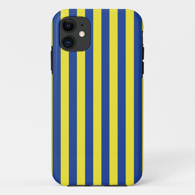 Dark Blue & Yellow Stripes  Case-Mate iPhone Case (Back)