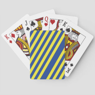 Dark Blue & Yellow Stripes Playing Cards
