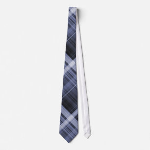 Dark Blues Colour Plaid Pattern Men's Neck Tie