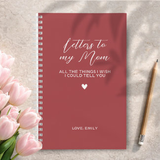 Dark Blush Grief Journal for Loss of Mother