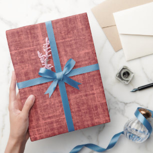 Dark Blush Linen Wrapping Paper