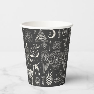 Dark Boho Coven Paper Cups