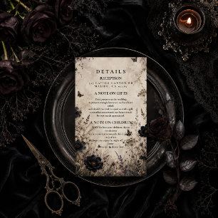 Dark Boho Goth Wedding Enclosure Card