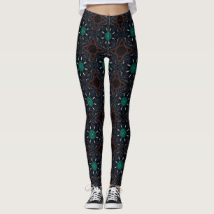 Dark Boho Patterned Women's Leggings