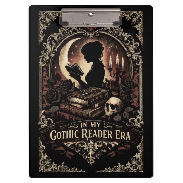 Dark Books Bright Imagination | Gothic Reader Dark Clipboard (Front)