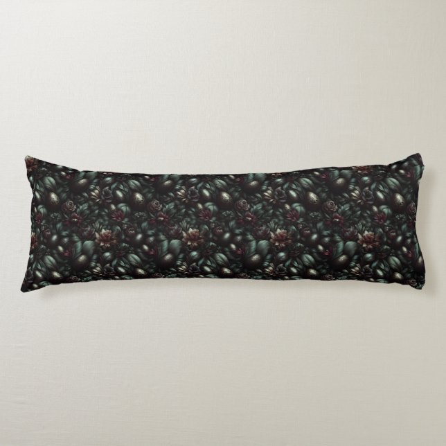 Dark Botanical Easter Body Pillow | Moody (Front)