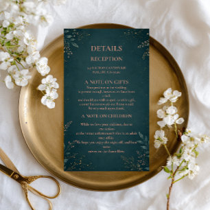 Dark Botanical Elegant Luxurious Enclosure Card