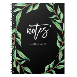Dark Botanical   Notes Spiral Notebook