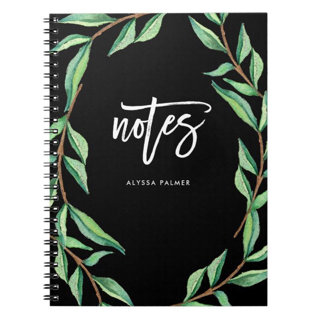 Dark Botanical | Notes Spiral Notebook (Front)