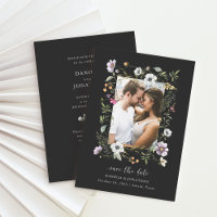 Dark Botanical Wildflowers | Photo and QR Code