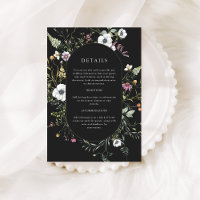 Dark Botanical Wildflowers | Wedding Details