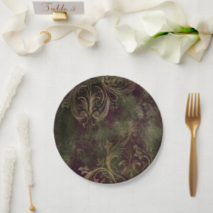 Dark Boudoir Paper Plate
