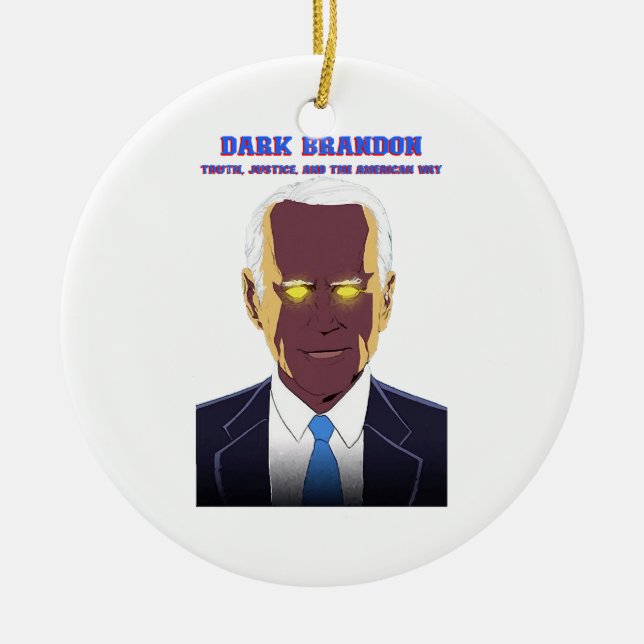 Dark Brandon Ceramic Tree Decoration (Front)