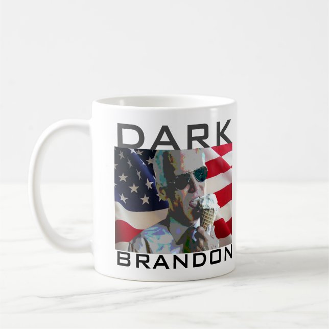 Dark Brandon Eating Ice Cream  Coffee Mug (Left)