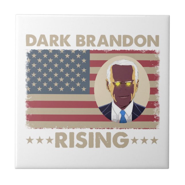 Dark Brandon Funny Joe Biden Meme  Tile (Front)