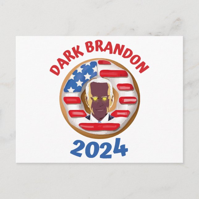 Dark brandon t shirt joe Biden 2024 meme Holiday Postcard (Front)