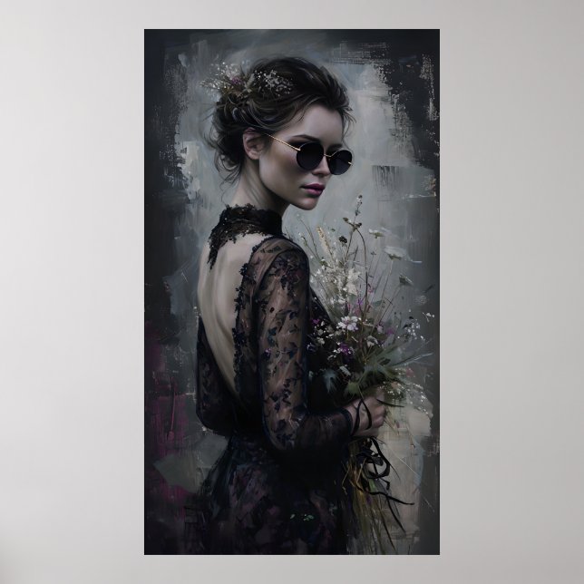 Dark Bride Poster – Gothic Fashion Wall Portrait (Front)