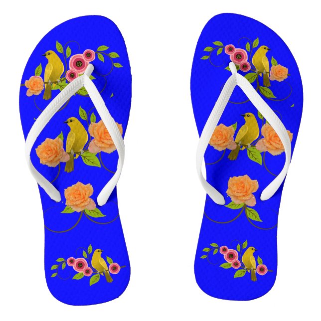 Dark Bright Blue  Pool Beach Jandals (Footbed)