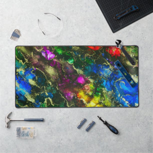 Dark Brilliant Psychedelic Custom Desk Mat