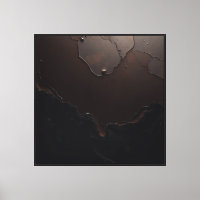Dark Bronze Abstract Resin Texture Art