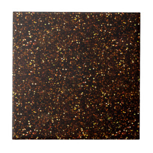 Dark Bronze Orange Glitter Tile