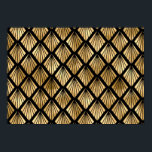 Dark Brown and Gold Art Deco Patterned Poster<br><div class="desc">Rich dark brown and gold pattern embellishment.</div>