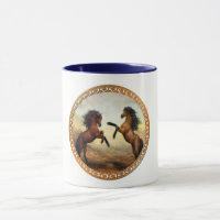 Dark Brown And Light Brown Friesian Draught Horses