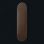 Dark Brown and Quincy Checkerboard Skateboard<br><div class="desc">Dark Brown and Quincy Checkerboard</div>