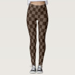 Dark Brown and Quincy Chequerboard Leggings<br><div class="desc">Dark Brown and Quincy Chequerboard</div>