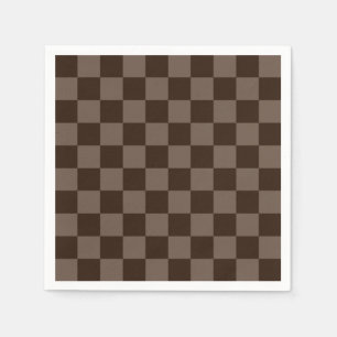 Dark Brown and Quincy Chequerboard Napkin