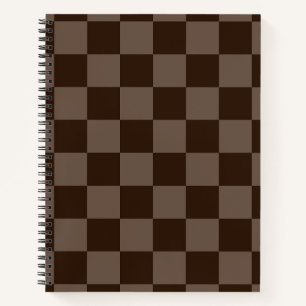 Dark Brown and Quincy Chequerboard Notebook