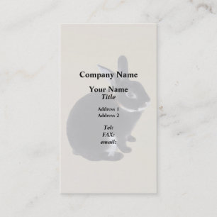 Dark Brown and White Mini Rex Rabbit Business Card