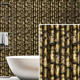 Dark  Brown Bamboo Wall Fence