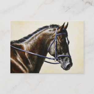 Dark Brown Bay Trakehner Dressage Horse Business Card