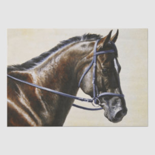 Dark Brown Bay Trakehner Dressage Horse Tissue Paper