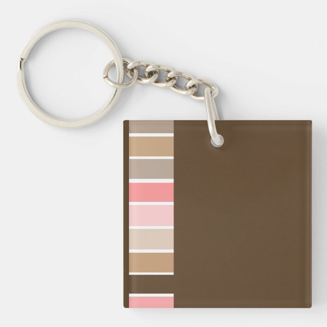 Dark Brown Beach Sand Key Ring (Front)