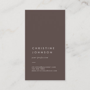 dark brown business card
