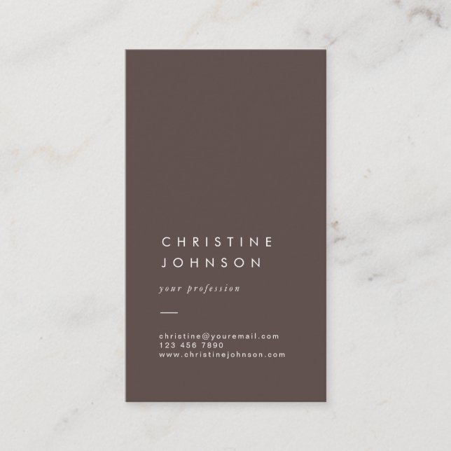 dark brown business card (Front)