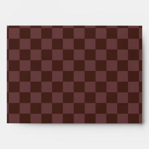 Dark Brown Chequerboard Envelope